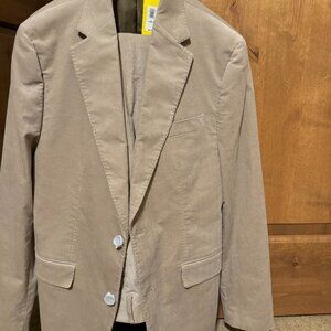 Mens Beige Corduroy Suit by Banana Republic - 42R Jacket / 33R Pants